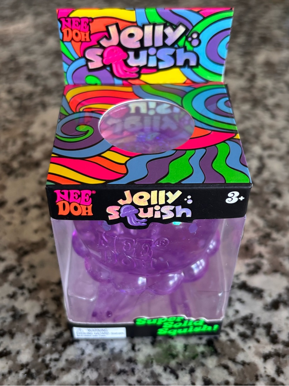 Nee Doh Jelly Squish Purple Kids Stress Toy